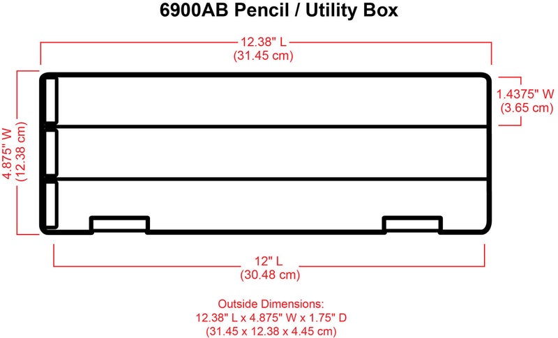 ArtBin 6900AB Pencil Utility Box, Art & Craft Organizer, [1] Divided Storage Box for Pens, Pencils, Markers, Paint Brushes, etc., Translucent Charcoal - Image 3